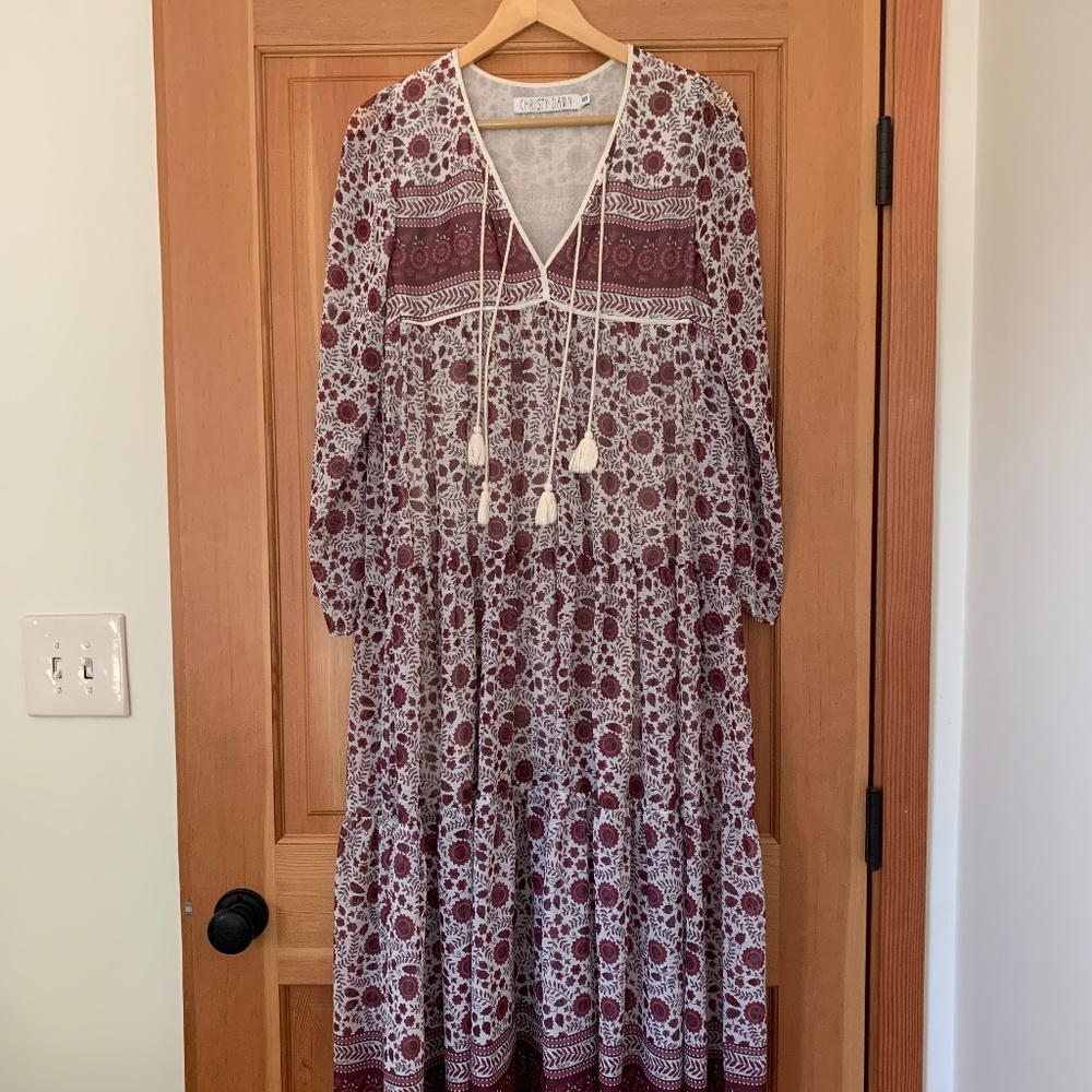 Christy Dawn The Paloma Dress | Burgundy Flora XS/S